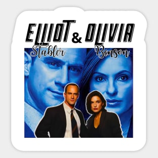 Vintage Elliot Stabler And Olivia Benson Sticker